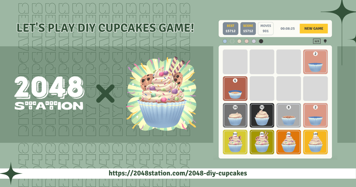 2048 Cupcakes - Monstera Play